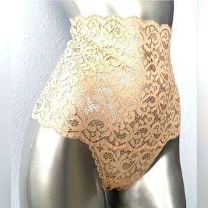 Victorias Secret Nwt Athena Lace High Waist Thong Panty Panties Small S‎